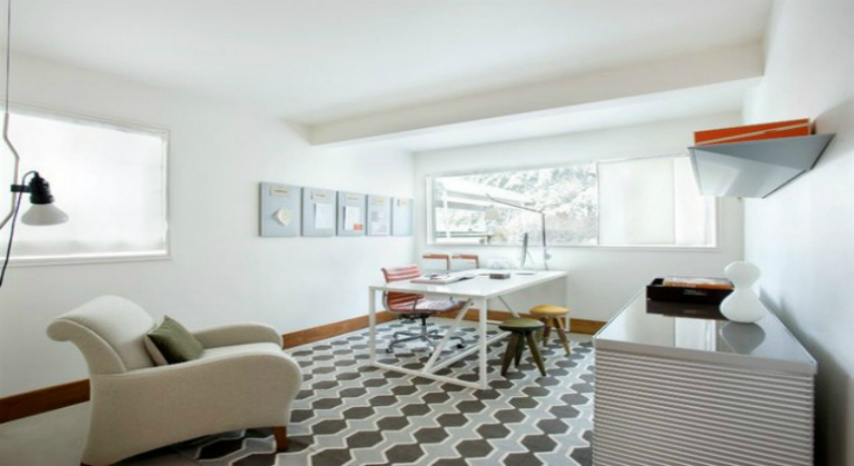 2 Mid-Century Modern Home Office Design