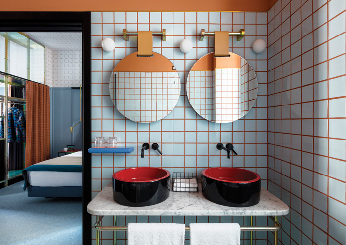 Patricia Urquiola designs a colorful Hotel Room Mate Giulia in Milan | You can visit us at our website, www.sornixelvuta.pro and check our Pinterest @midcenturyblog to get more #MidCenturyModern inspiration.
