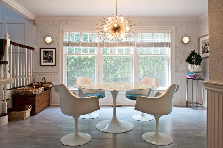 Luxury furniture at mid-century home
