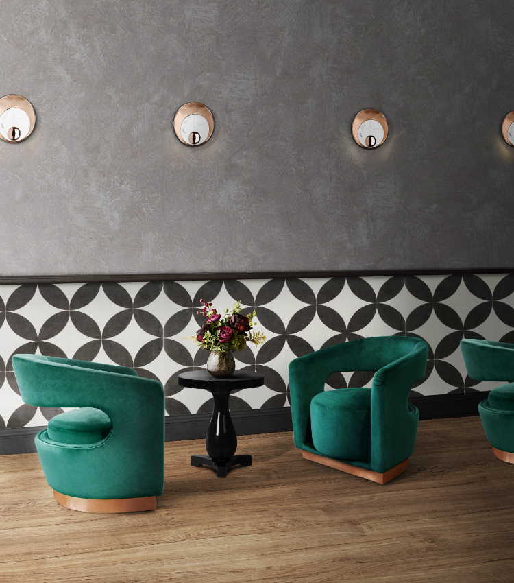 Luxury furniture at mid-century home