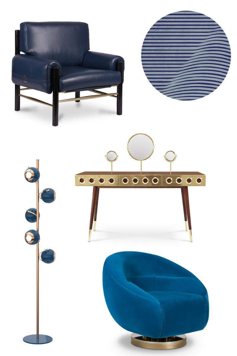 Mood Board- Using Lapis Blue on Your Mid-Century Furniture