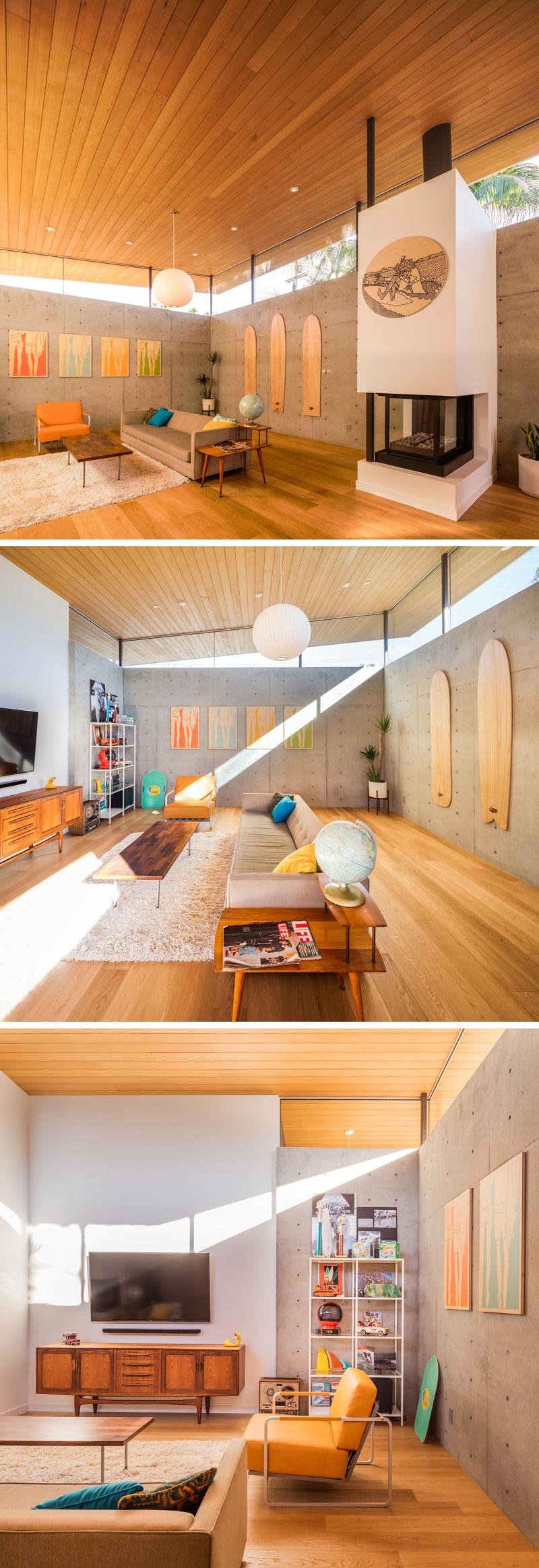 House Tour- A Mid-Century House in California with a Curved Roof