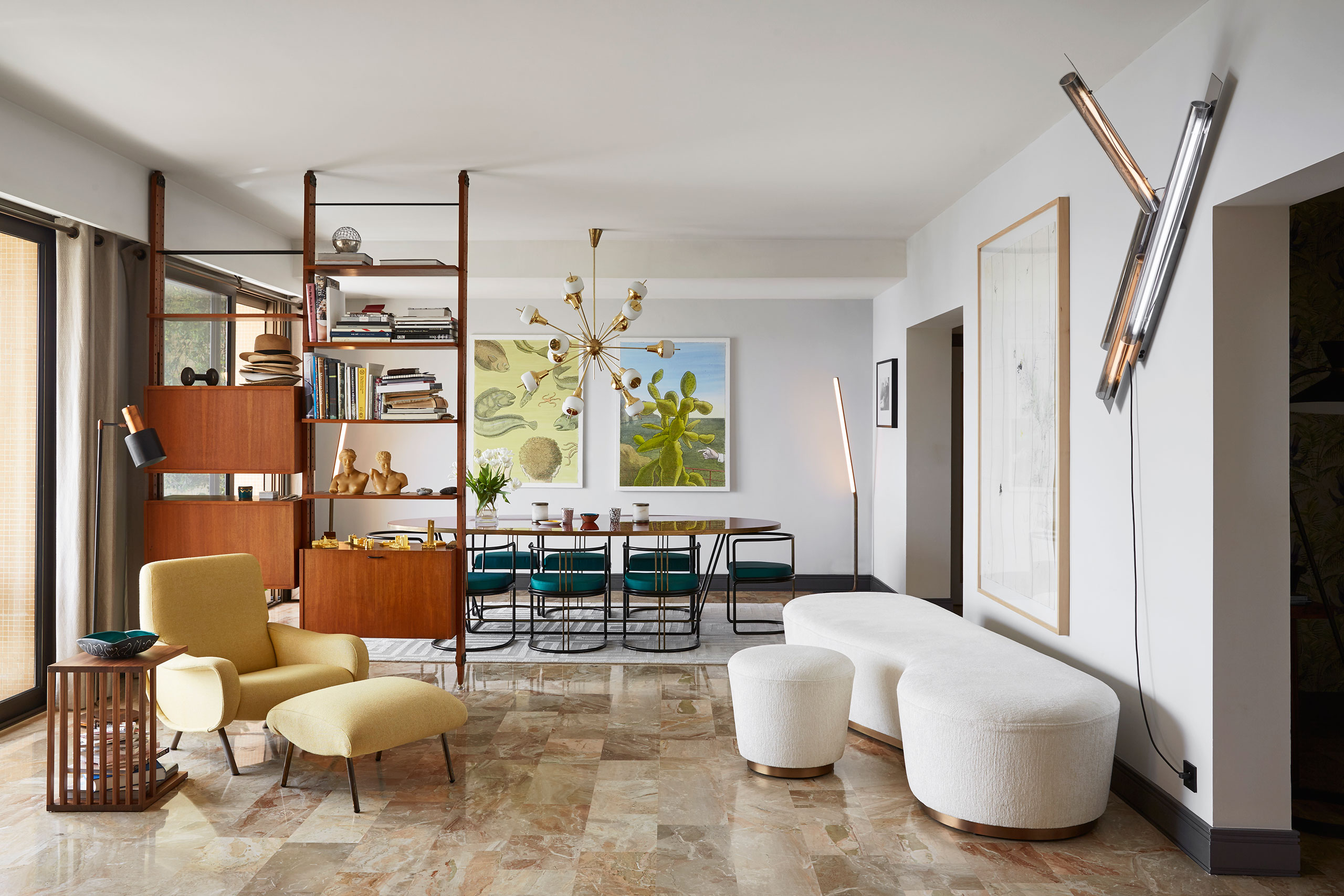 An Explosion of Mid-Century Modern Design in a Monaco Apartment