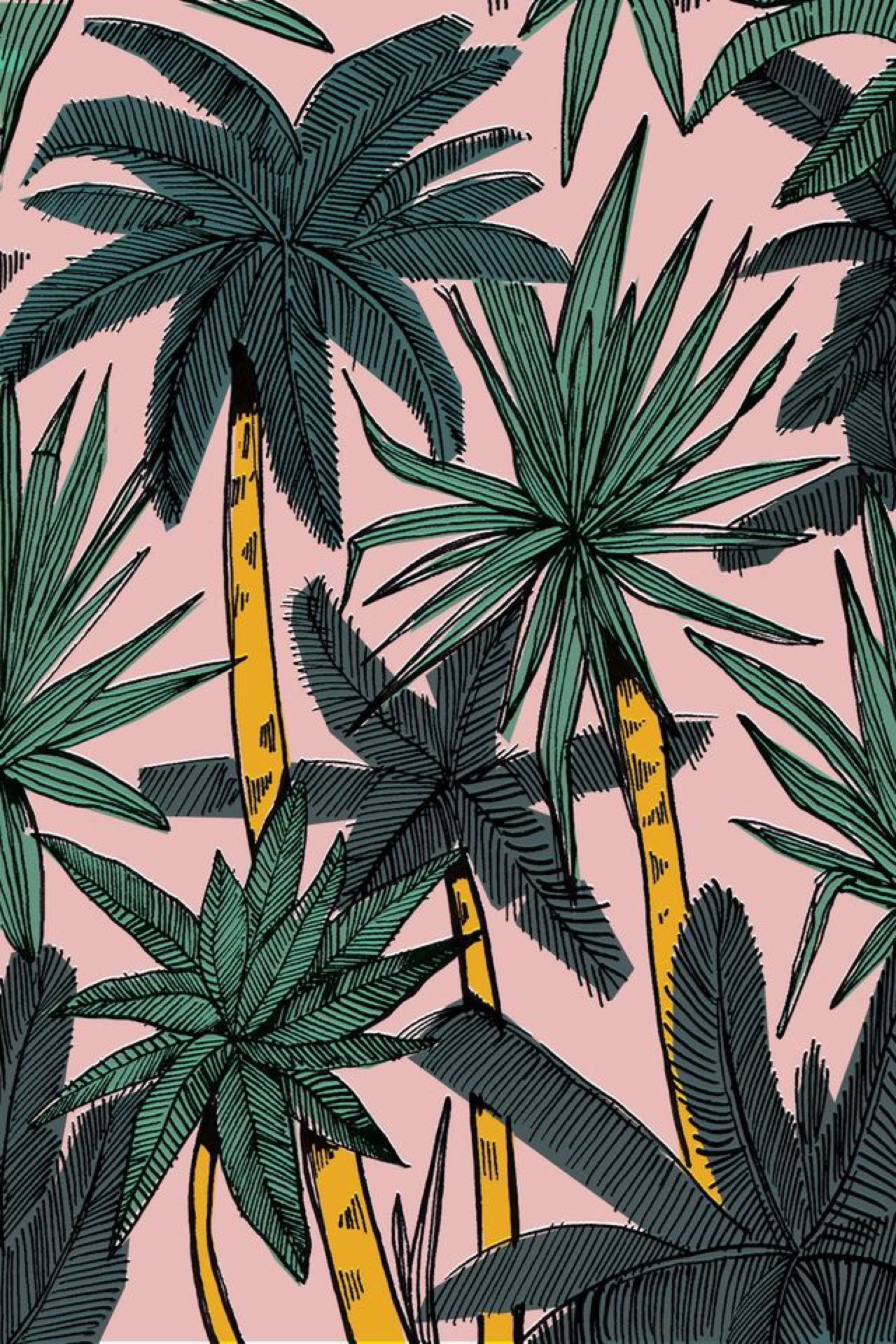 Home Decor Ideas- Palm Springs Inspired Wallpaper Patterns
