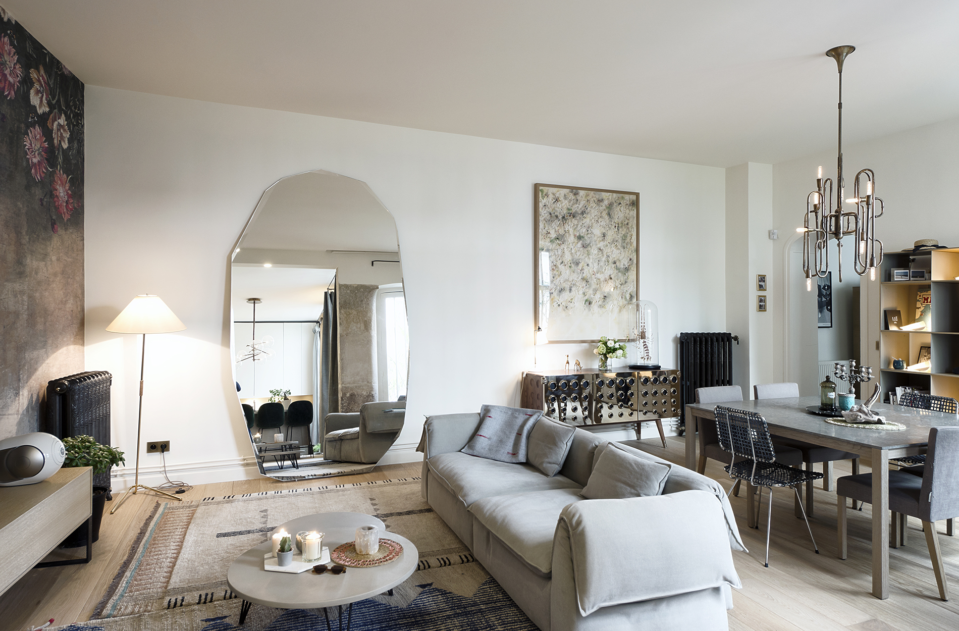 Parisian Inspiration- A Home Makeover and a Mid-Century Sideboard