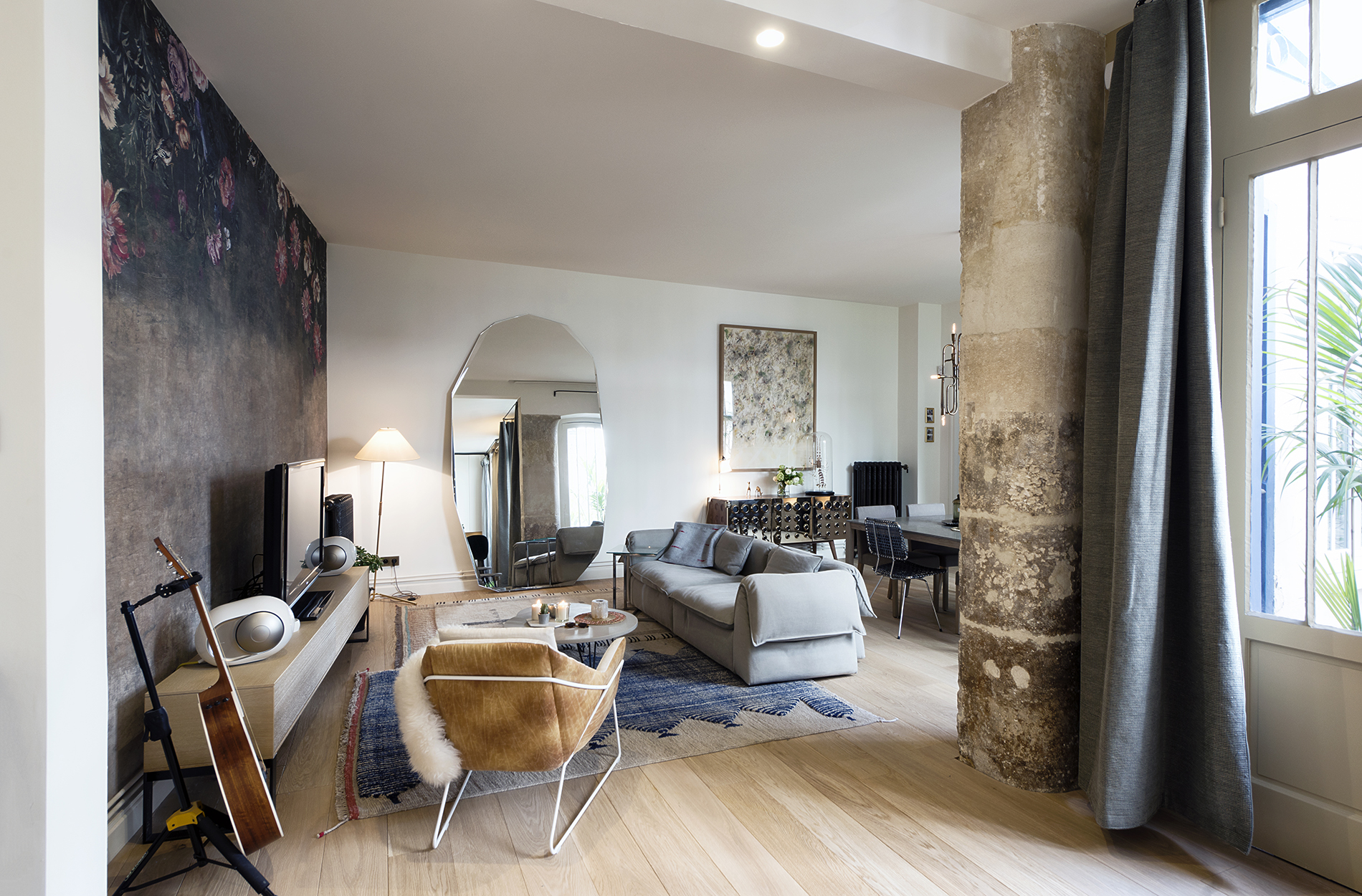 Parisian Inspiration- A Home Makeover and a Mid-Century Sideboard
