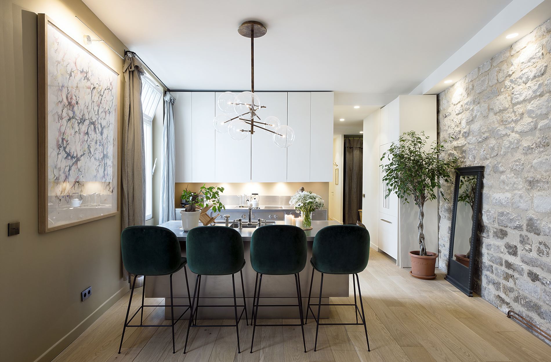 Parisian Inspiration- A Home Makeover and a Mid-Century Sideboard