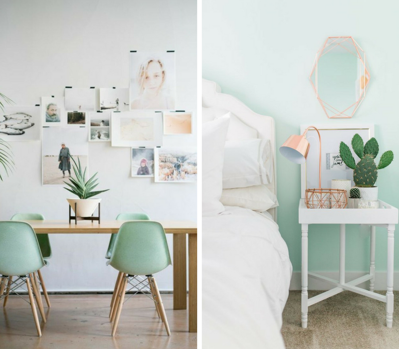 color trends, millennial pink, pastel colors, winter home decor, cozy home decor ideas, mid-century modern, mid century furniture