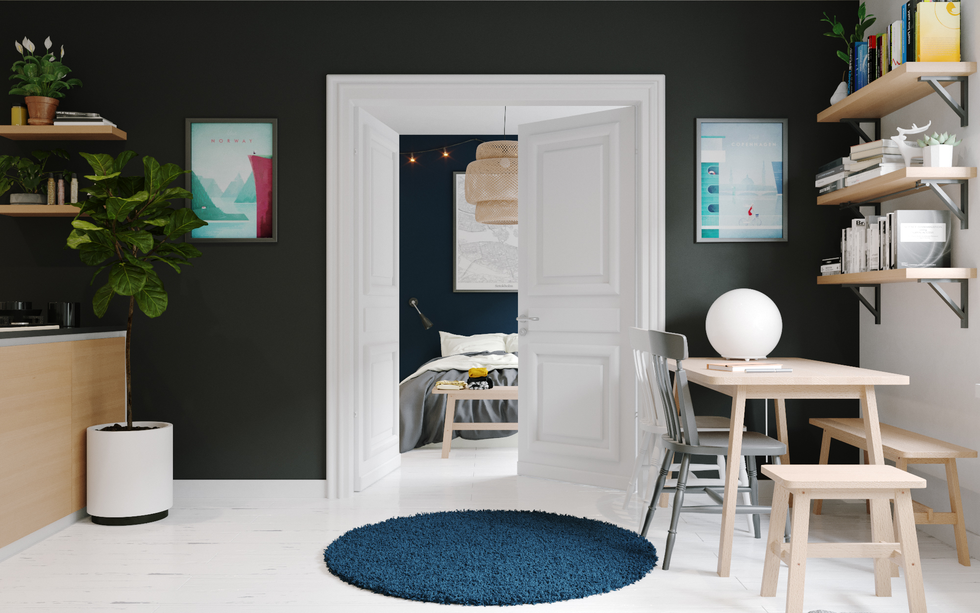A Small Apartment Boasts A Scandinavian Interior Bliss in Warsaw