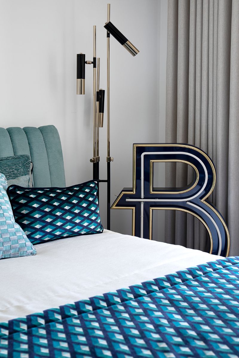 white bedroom ideas, blue and white bedroom