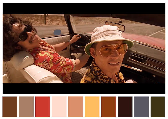 Fear-and-Loathing-in-Las-Vegas-1998-dir Fear-and-Loathing-in-Las-Vegas-1998-dir Top 20 Pallette Colors of Iconic Movies_Fear and Loathing in Las Vegas (1998) dir. Terry Gilliam Iconic Movies Top 20 Pallette Colors of Iconic Movies Fear and Loathing in Las Vegas 1998 dir