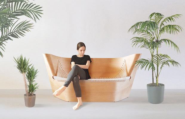 Wing-Sofa-by-Akos-Huber-1 sofa The Wing Sofa, a bent wood sofa Wing Sofa by Akos Huber 1