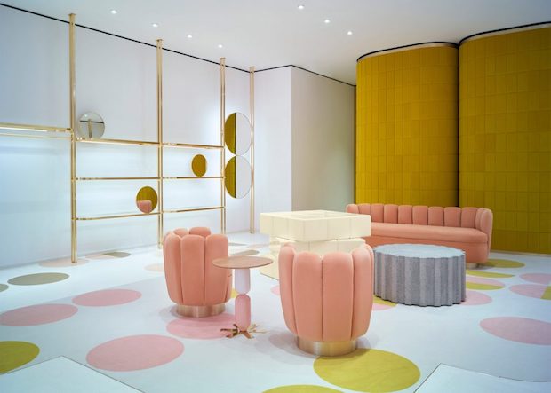 pink-yellow-velvet-for-the-1st-red-valentino-store-in-london_3 velvet Pink & Yellow Velvet for the 1st RED Valentino Store in London Pink Yellow Velvet for the 1st RED Valentino Store in London 3