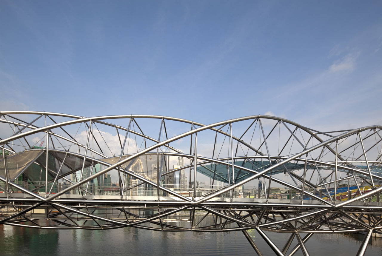 Helix Bridge: the spectacular bridge of Singapore Helix Bridge Helix Bridge: the spectacular bridge of Singapore Helix Bridge the spectacular bridge of Singapore 3