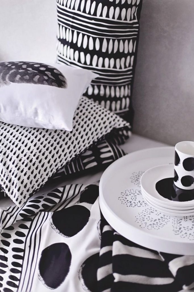 Black and white Scandinavian patterns in interior design Scandinavian patterns Black and white Scandinavian patterns in interior design sisustus 683x1024