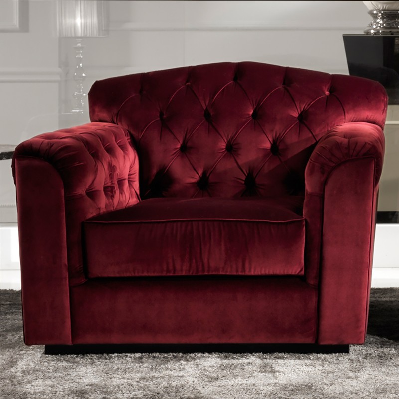 Italian-Button-Upholstered-Deep-Red-Velvet-Armchair-6 Italian-Button-Upholstered-Deep-Red-Velvet-Armchair-6 How to Make Velvet Furniture Work in Your Summer Home Decor velvet furniture How to Make Velvet Furniture Work in Your Summer Home Decor Italian Button Upholstered Deep Red Velvet Armchair 6