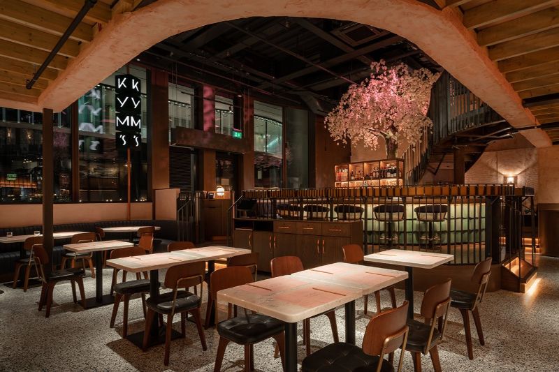 London City Guide: Unmissable Design Spots london city guide London City Guide: Unmissable Design Spots Kyms Restaurant London Muchaelis Boyd Design 9 1