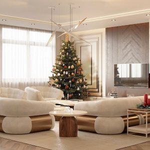 THE PERFECT GLAMOROUS CHRISTMAS LIVING ROOM