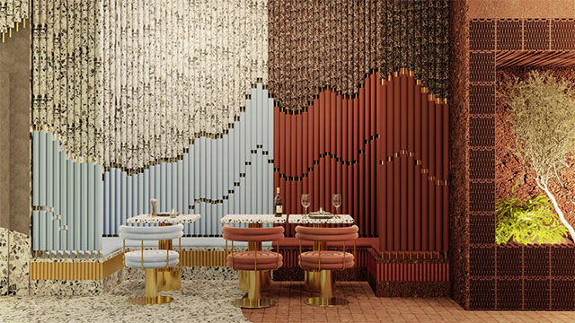 Hollywood Glamour style for a unique restaurant