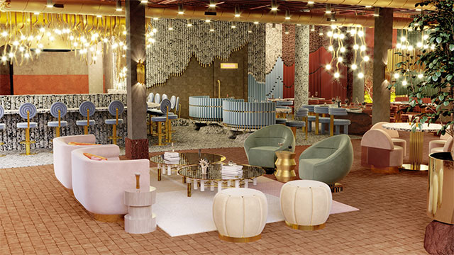 Hollywood Glamour style for a unique restaurant
