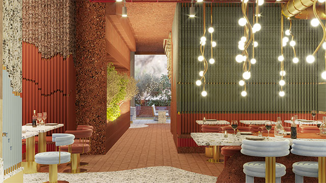Hollywood Glamour style for a unique restaurant