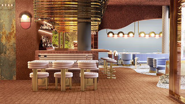 Hollywood Glamour style for a unique restaurant