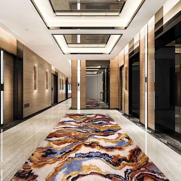 Beautiful Hotel Hallway With Heon II Rug by Rug'Society