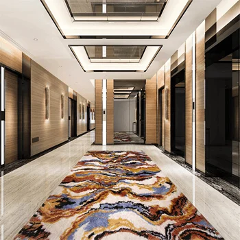 Beautiful Hotel Hallway With Heon II Rug by Rug'Society