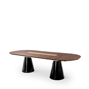 Bertoia Oval dining table