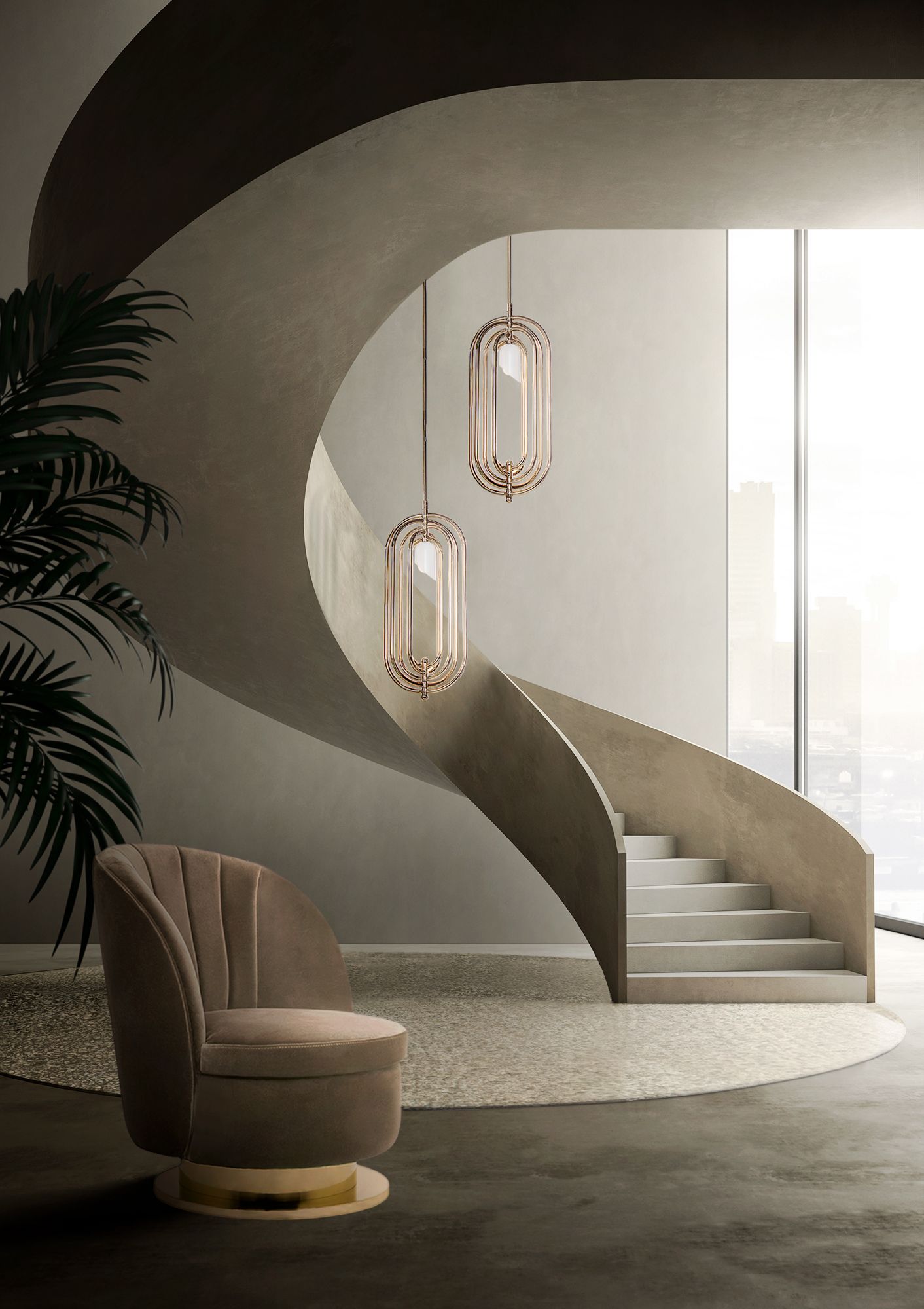 AMAZING ENTRANCE HALL WITH NEUTRAL COLORS