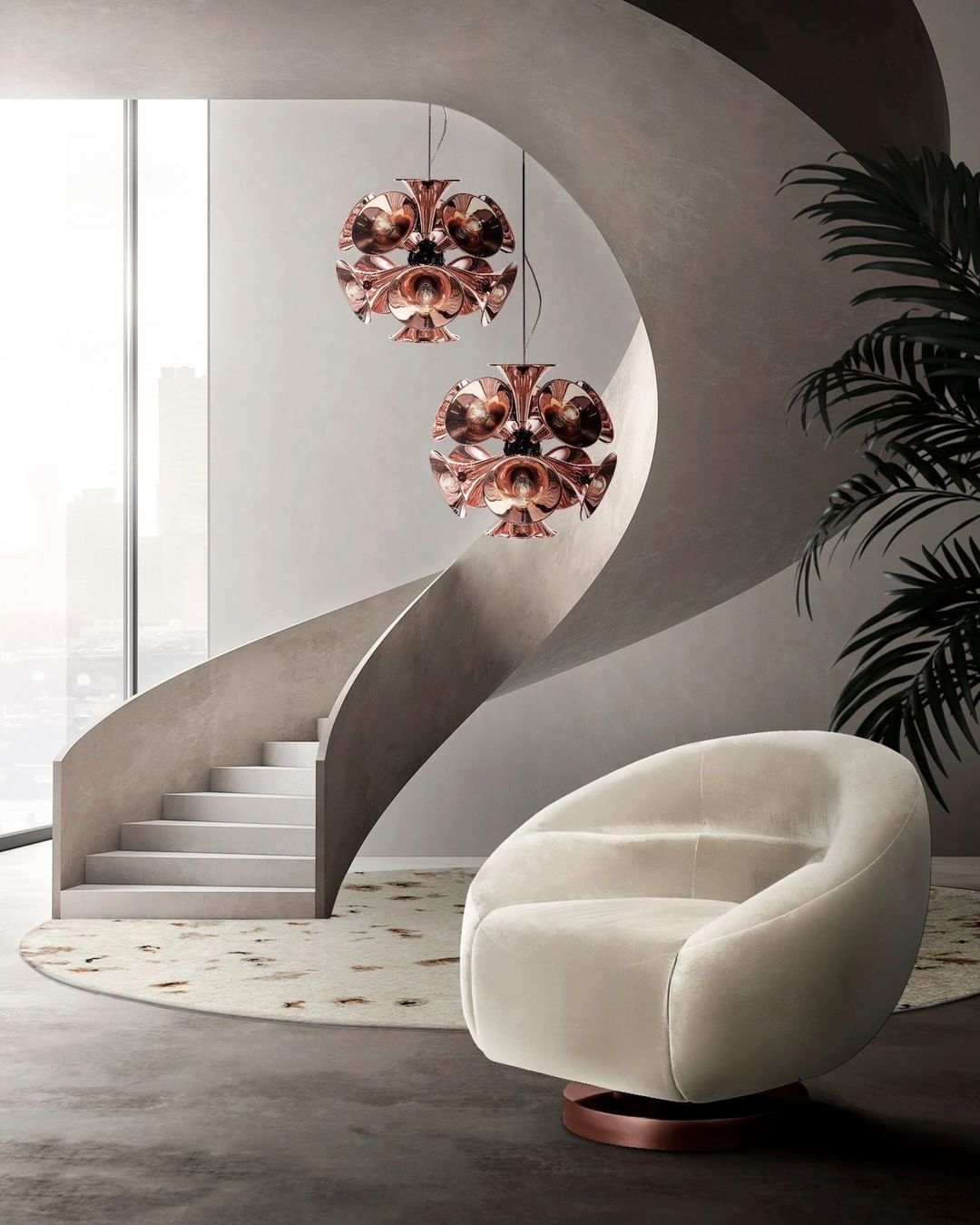 YOUR HOME ENTRANCE HALL WITH MODERN MID-CENTURY STYLE IN NEUTRAL TONES