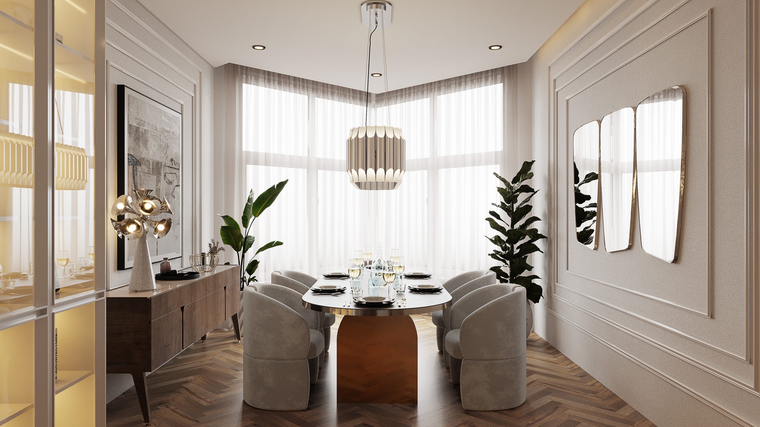 A Dining Room Full Of Glitz And Glamour