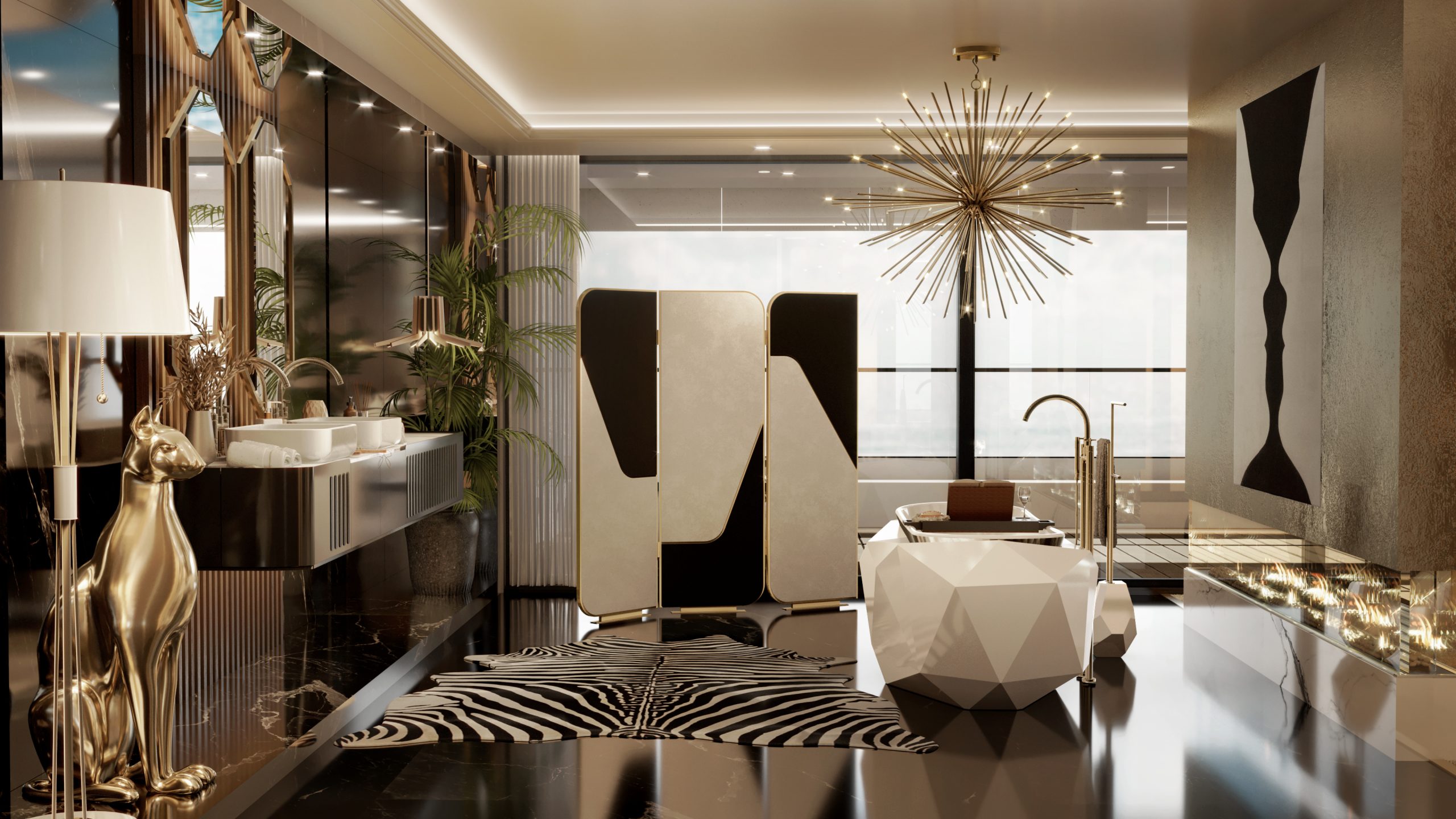 A SOPHISTICATED MARBLE BATHROOM