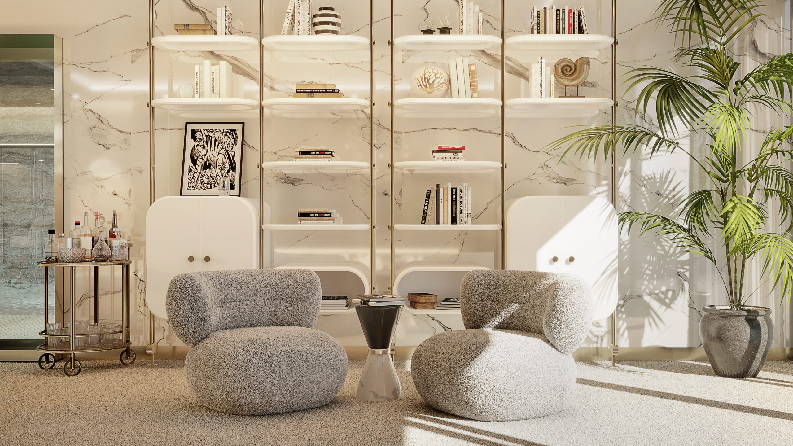 A SMALL READING AREA INSIDE A GREAT LIVING ROOM