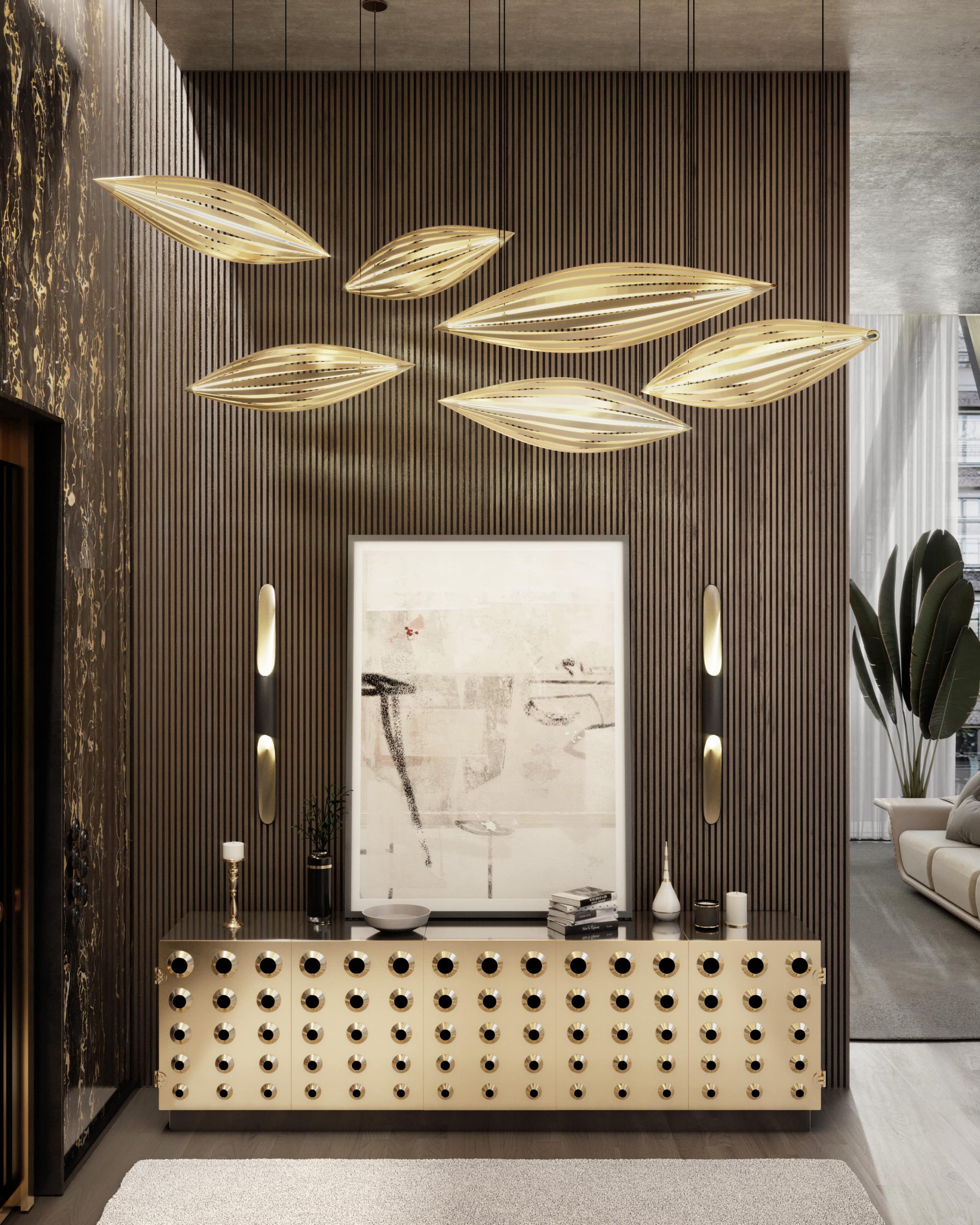 THE GOLDEN DETAILED MODERN HALLWAY